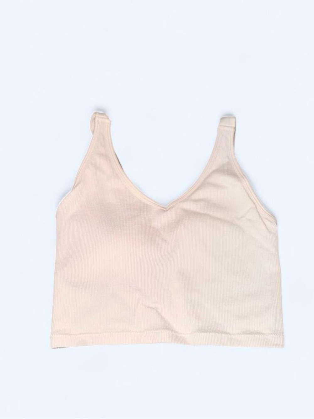 Yogalicious Rib Seamless Alamo Tank Top in White with Padding